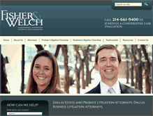 Tablet Screenshot of fisherwelch.com